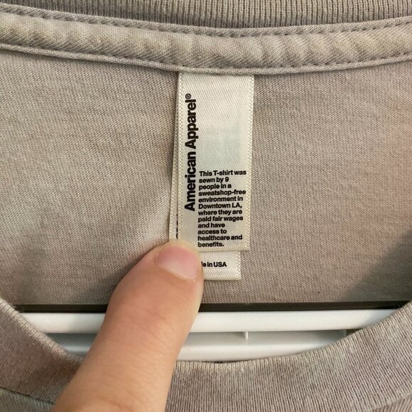 AMERICAN APPAREL Monster Anime Gray T Shirt with Text Short Sleeves Size M - Picture 3 of 8